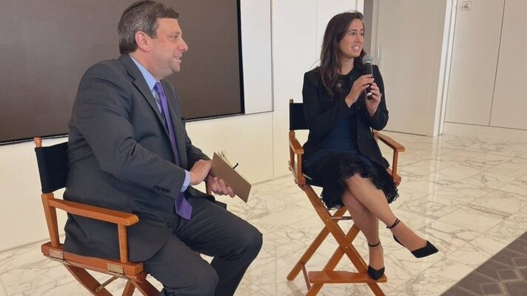 Shelley Greenspan, White House liaison to the Jewish community, and Nathan Diament, executive director for the Orthodox Union Advocacy Center. Credit: Courtesy of Shelley Greenspan.