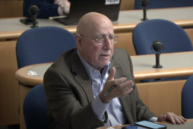 Palestinian journalist Said Arikat at a U.S. State Department press briefing on May 4, 2023. Source: YouTube screenshot.
