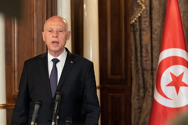 President of Tunisia Kais Saied, March 2021. Credit: Hussein Eddeb/Shutterstock.