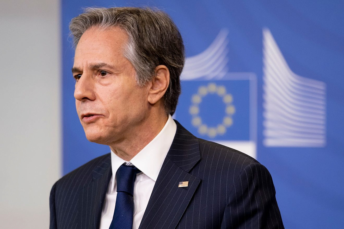U.S. Secretary of State Antony Blinken at the headquarters of the European Union in Brussels on March 4, 2022. Credit: Alexandros Michailidis/Shutterstock.