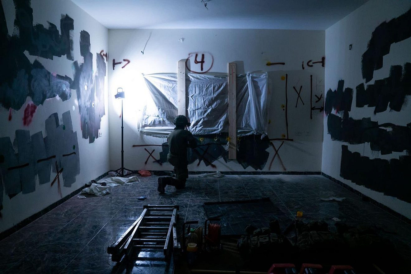 Israeli forces demolish the home in Ni'lin in Judea of Palestinian terrorist Mutaz al-Khawajain, who perpetrated a deadly attack in Tel Aviv, May 22, 2023. Credit: IDF.