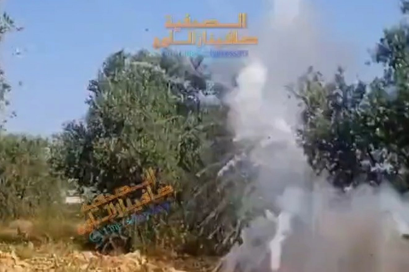 This video supposedly shows an attempted rocket launch from Nazlet Zeid, May 24, 2023. Source. Twitter.