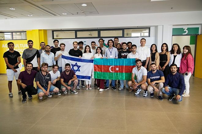 Azerbaijani agricultural students in Israel's Arava region towards the end of their program, June 7, 2023. Photo by Kobi Natan/TPS.