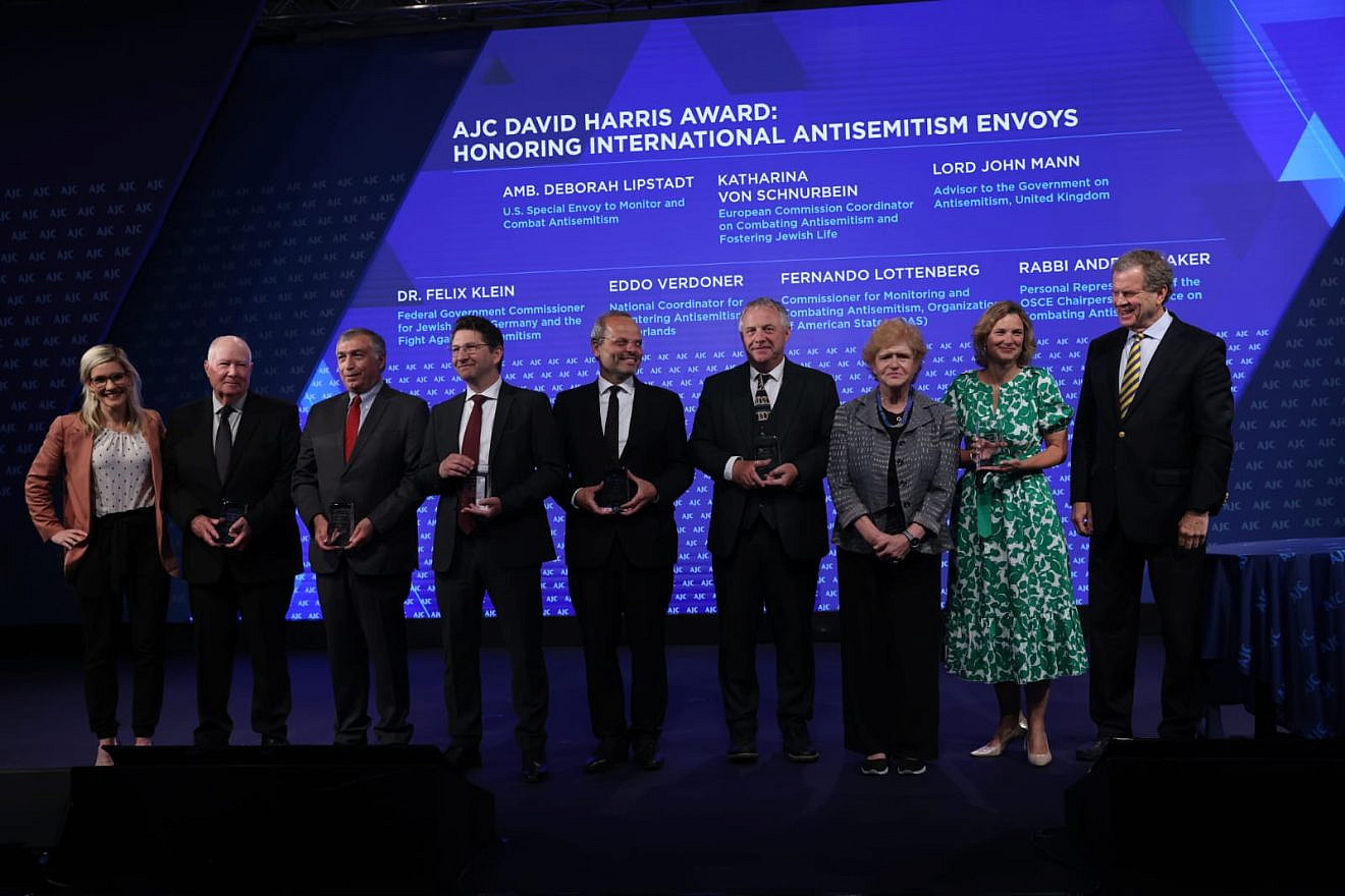 Antisemitism envoys are honored at the American Jewish Committee's Global Forum in Tel Aviv, June 2023. Courtesy of the American Jewish Committee.