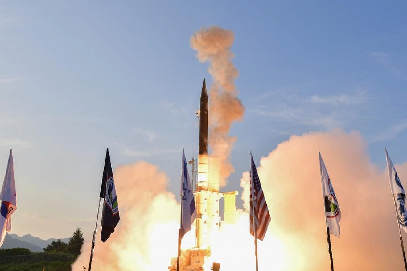 An Arrow-3 missile interceptor. Credit: Israeli Ministry of Defense Spokesperson’s Office.