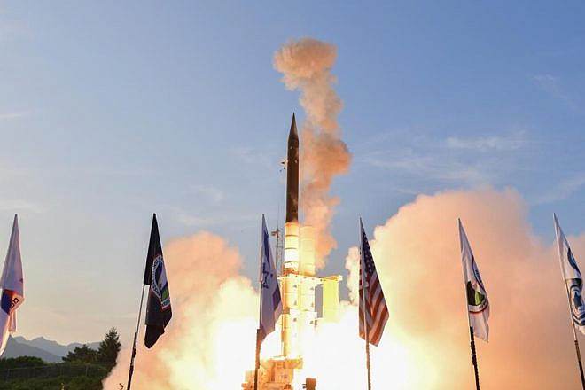An Arrow-3 missile interceptor. Credit: Israeli Ministry of Defense Spokesperson’s Office.