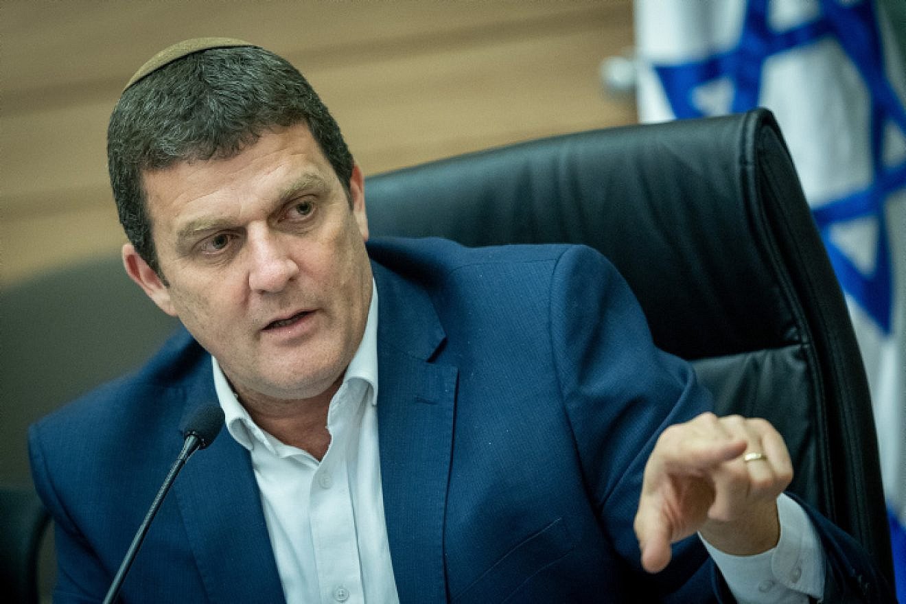 Likud Knesset member Amit Halevi leads a House committee meeting at the Knesset, the Israeli Parliament in Jerusalem on March 19, 2023. Photo by Yonatan Sindel/Flash90.