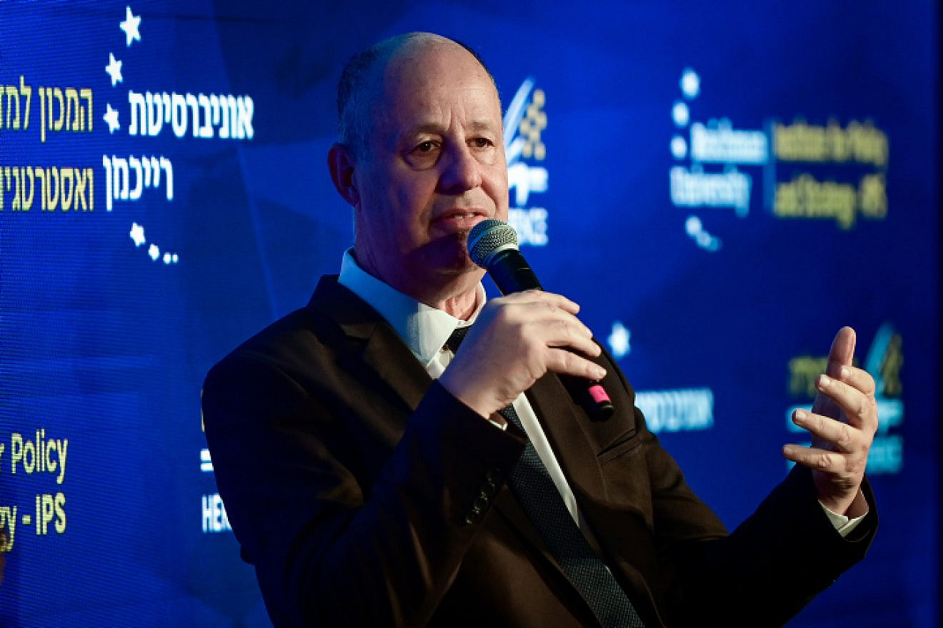 Israeli National Security Adviser Tzachi Hanegbi attends the Herzliya Conference, May 23, 2023. Photo by Avshalom Sassoni/Flash90.