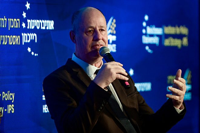 Israeli National Security Adviser Tzachi Hanegbi attends the Herzliya Conference, May 23, 2023. Photo by Avshalom Sassoni/Flash90.