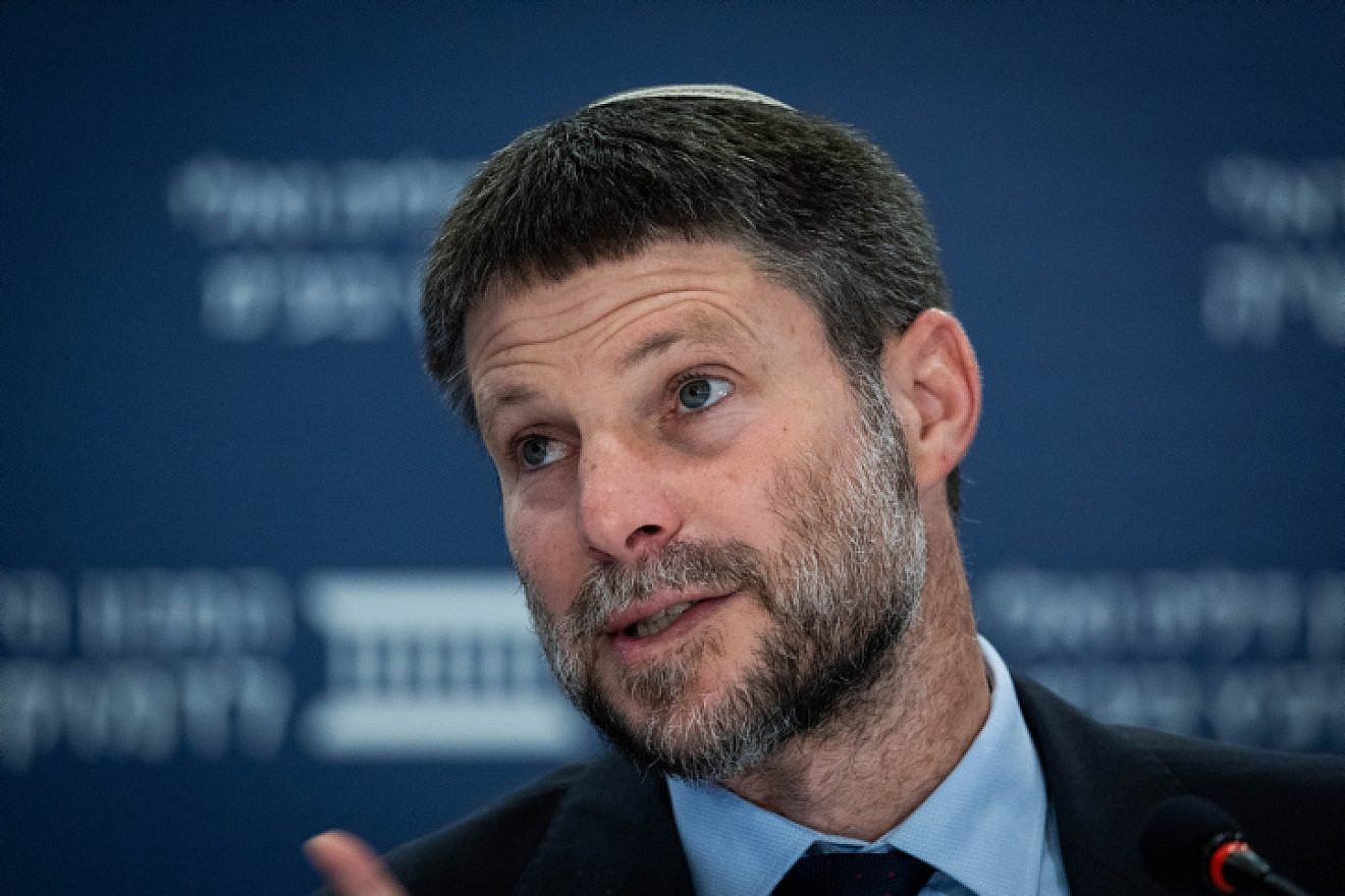 Israeli Finance Minister Bezalel Smotrich in Jerusalem, on May 30, 2023. Photo by Yonatan Sindel/Flash90.
