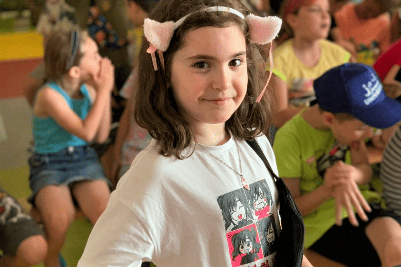 Marina Stalinskaya, 8, at summer camp. Credit: JRNU.