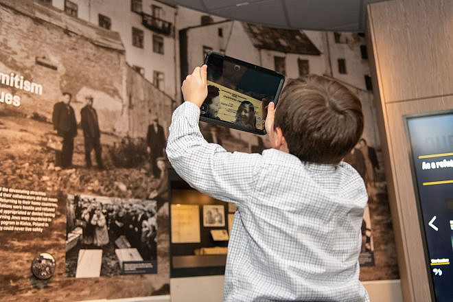 A visitor to the Toronto Holocaust Museum. Credit: Courtesy.
