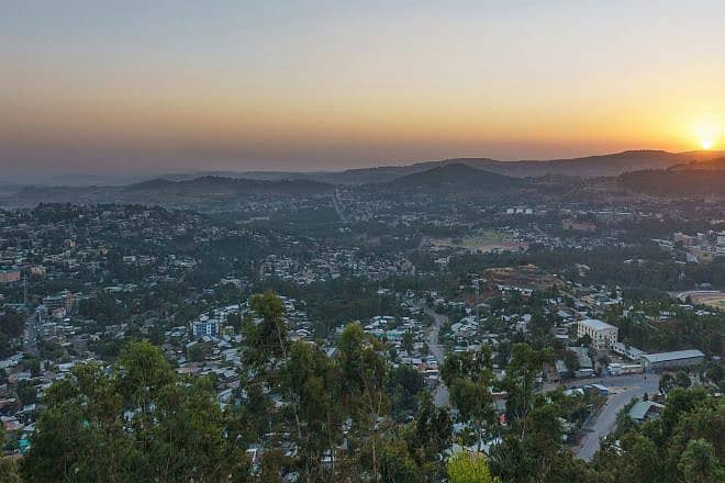 The view from the Goha Hotel in Gondar, Ethiopia. Credit: A.Savin via Wikimedia Commons.