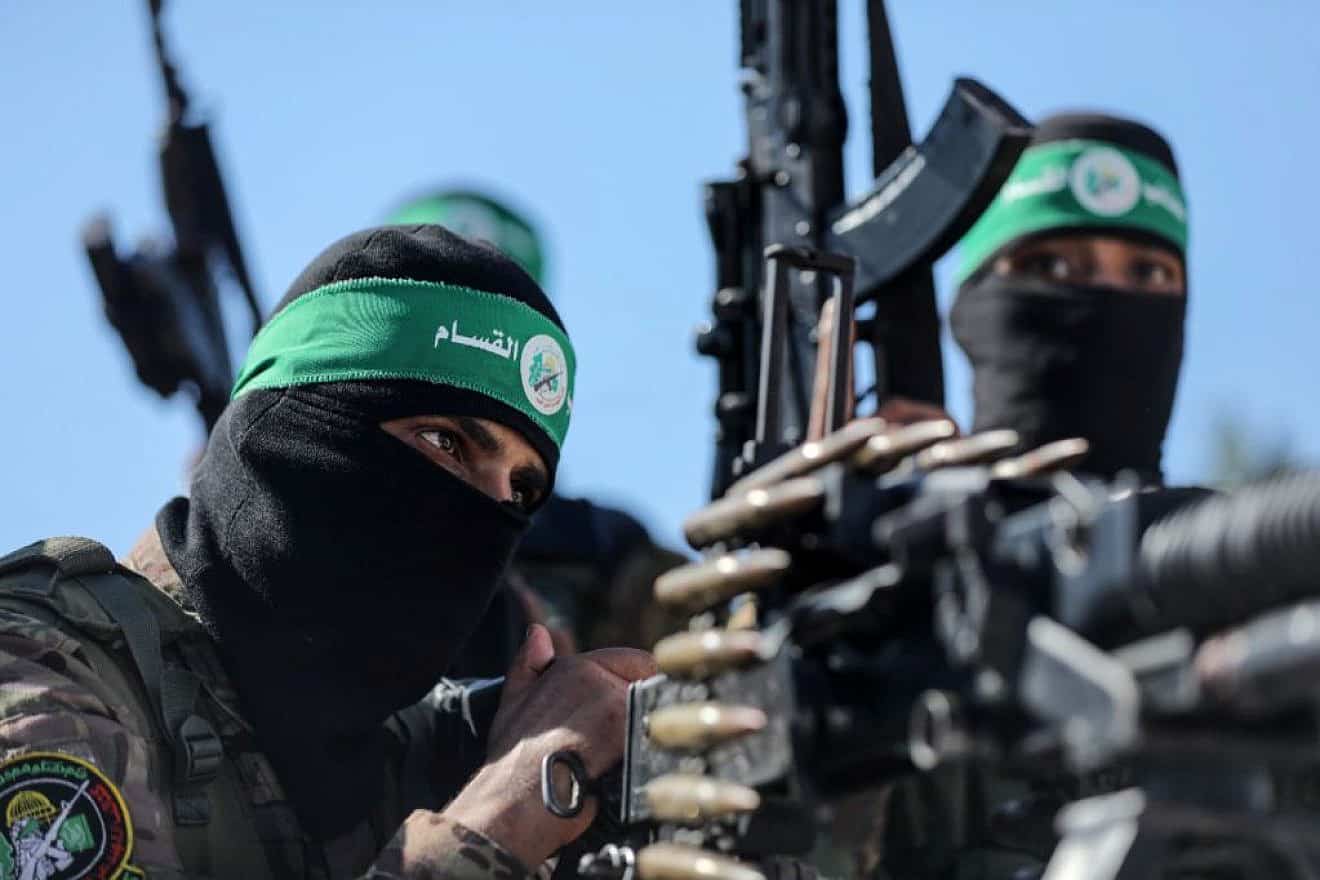 A Hamas parade near the Israel-Gaza border marking the anniversary of the 2014 war ("Operation Protective Edge") with Israel, July 19, 2023. Photo by Majdi Fathi/TPS.