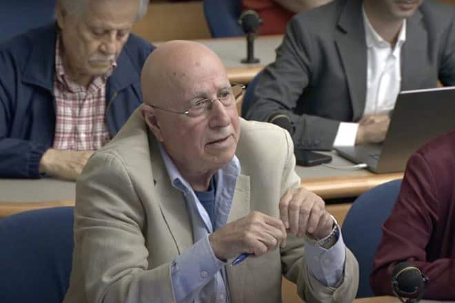 Palestinian journalist Said Arikat at a U.S. State Department press briefing on July 11, 2023. Source: YouTube screenshot.