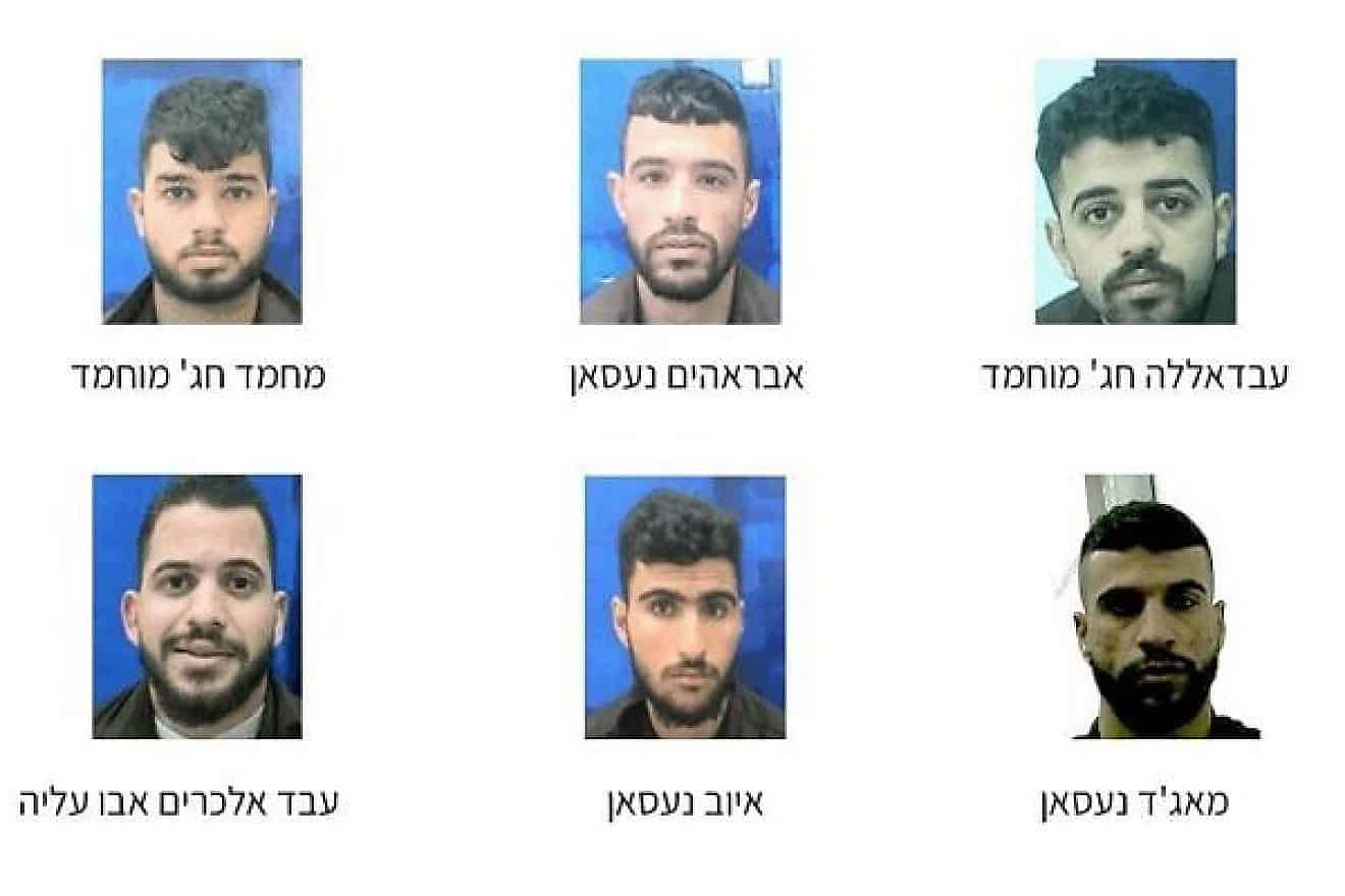 Six Palestinians were charged for a string of shooting attacks over the past few months in Judea and Samaria, July 12, 2023. Credit: Shin Bet.