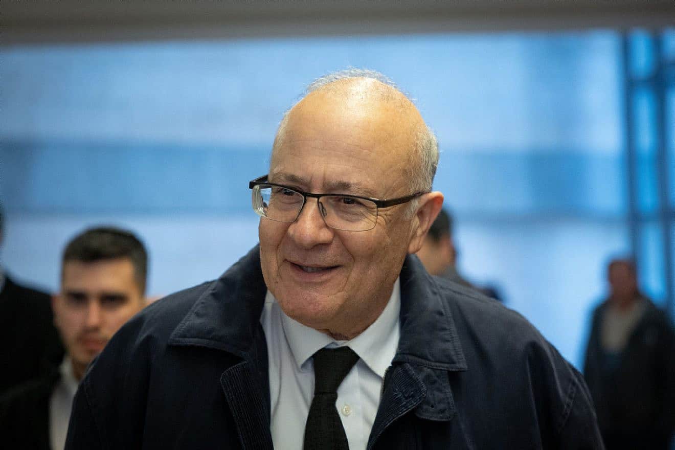 Israeli Supreme Court Justice Yosef Elron at a book launch event at Yad Vashem in Jerusalem, Jan. 19, 2023. Photo by Yonatan Sindel/Flash90.