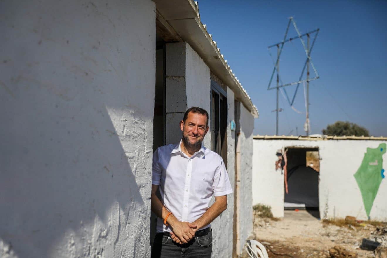 Samaria Regional Council head Yossi Dagan at the Evyatar outpost in Samaria, June 22, 2023. Credit: Flash90.