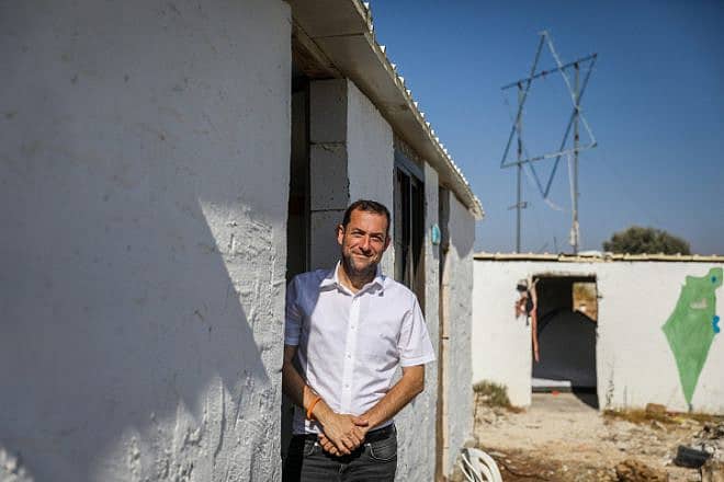 Samaria Regional Council head Yossi Dagan at the Evyatar outpost in Samaria, June 22, 2023. Credit: Flash90.
