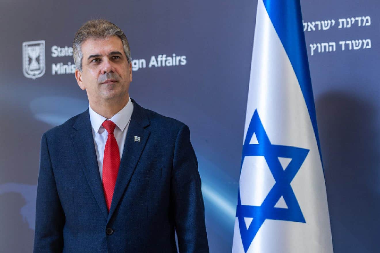Israeli Foreign Minister Eli Cohen seen during an interview at the ministry in Jerusalem, June 12, 2023. Photo by Yossi Aloni/Flash90.
