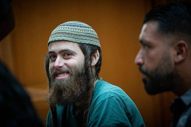 Elisha Yered arrives for a hearing at the Supreme Court in Jerusalem, Aug. 9, 2023. Photo by Yonatan Sindel/Flash90.