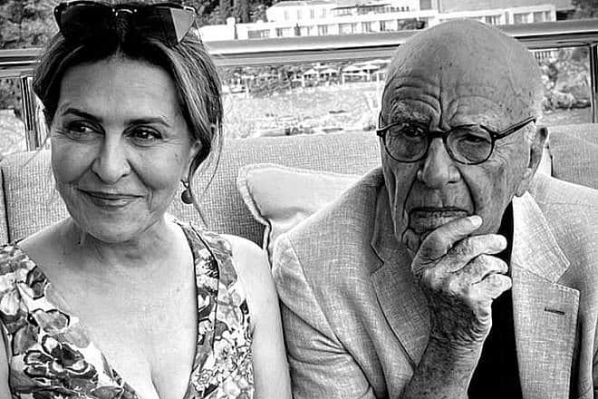 Elena Zhukova and Rupert Murdoch. Source: Twitter.