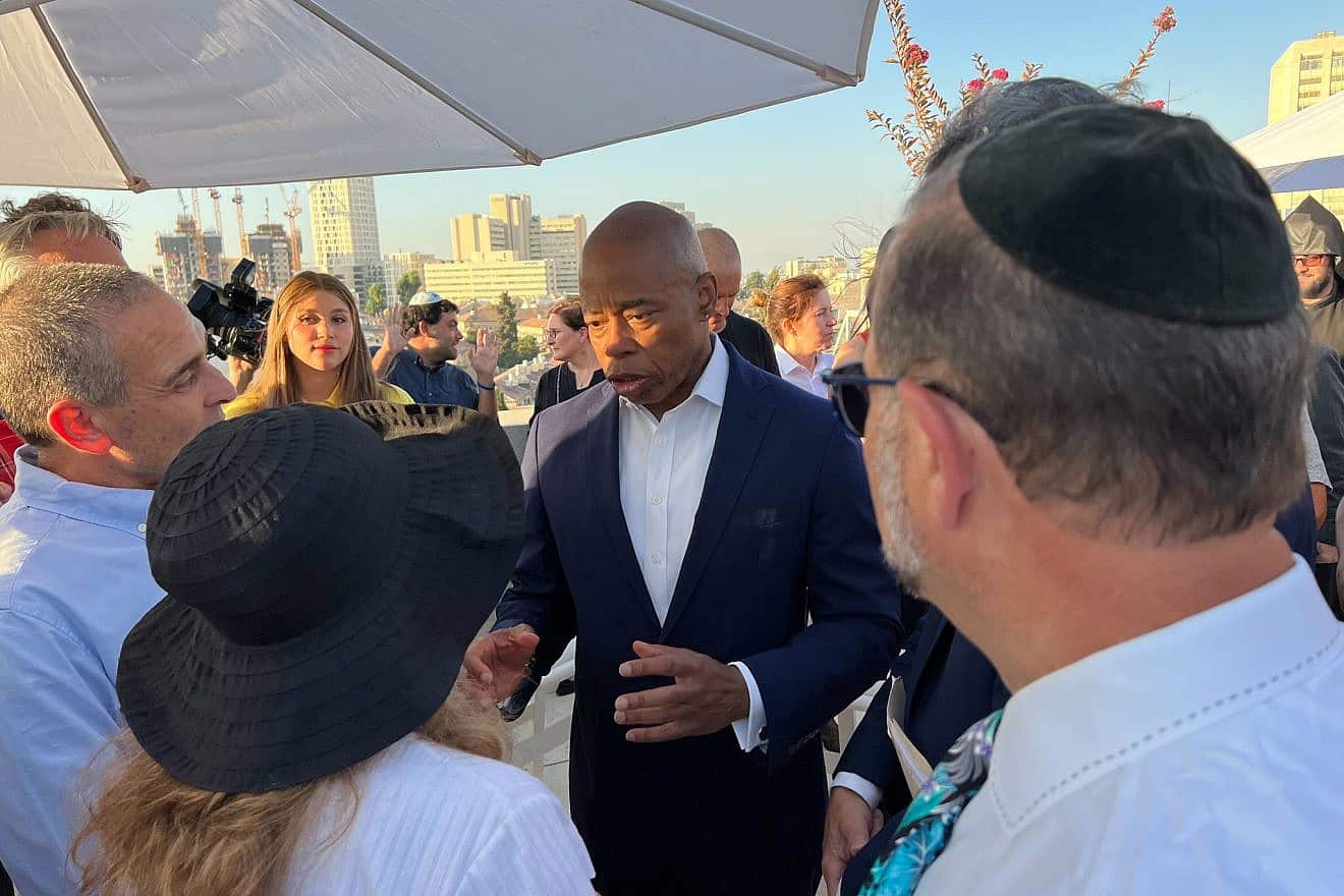 New York City Mayor Eric Adams in Israel, Aug. 21, 2023. Source: X/NYC Mayor’s Office.