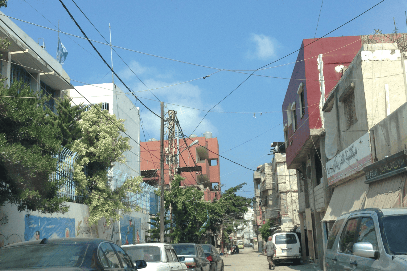 A street in the Ain al-Hilweh camp in Lebanon, Aug. 1, 2014. Photo by Nadine Kheshen via Wikimedia Commons.