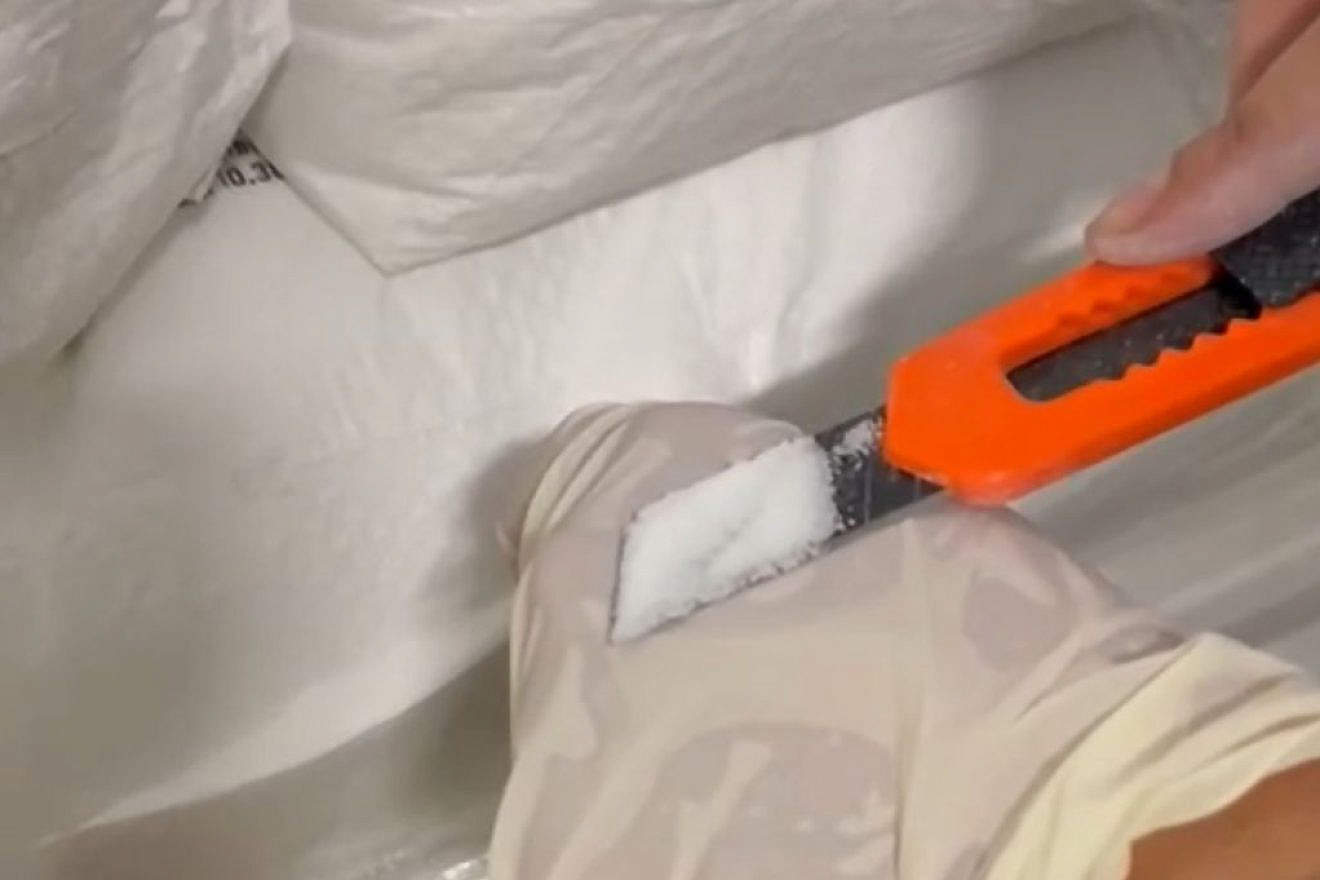Ammonium nitrate destined for the Gaza Strip that was being smuggled through the Port of Ashdod in July. Credit: Israeli Tax Authority.