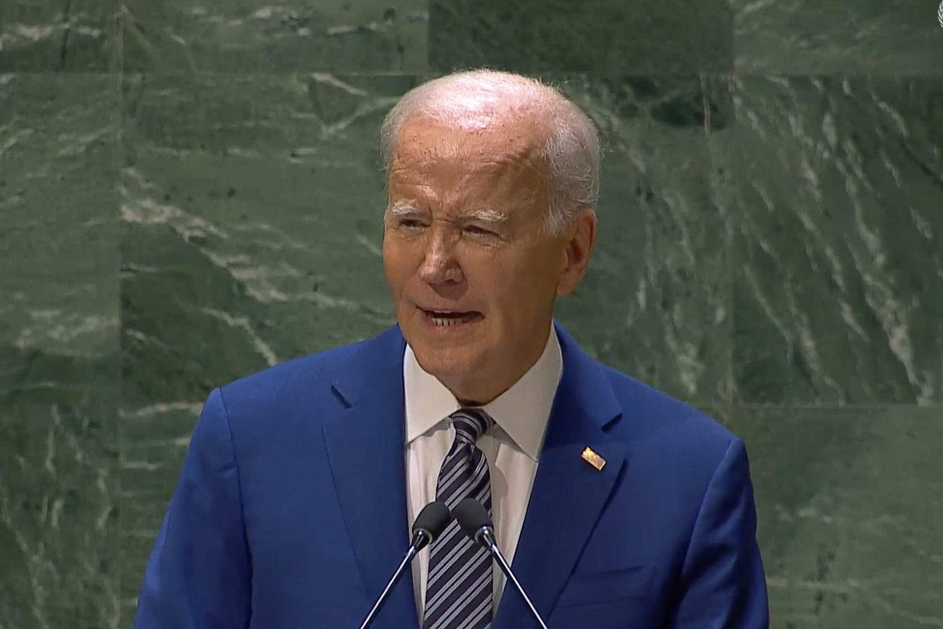 U.S. President Joe Biden speaks at the U.N. General Assembly on Sept. 19, 2023. Credit: UNGA/Screenshot.