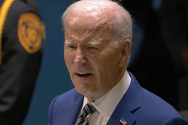 U.S. President Joe Biden speaks on Sept. 19, 2023 at the United Nations General Assembly. Credit: UNGA/screenshot.