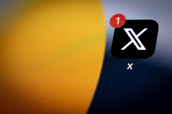 An Illustration of the new Logo of Twitter in Jerusalem on July 30, 2023. Photo by Chaim Goldberg/Flash90.