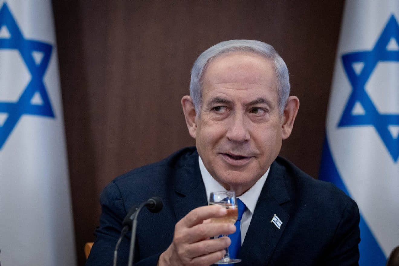 Prime Minister Benjamin Netanyahu leads a Cabinet meeting in Jerusalem, Sept. 10, 2023. Photo by Chaim Goldberg/Flash90.