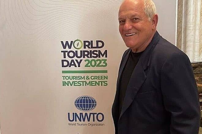 Israeli Tourism Minister Haim Katz in Riyadh, Sept. 26, 2023. Credit: Courtesy.