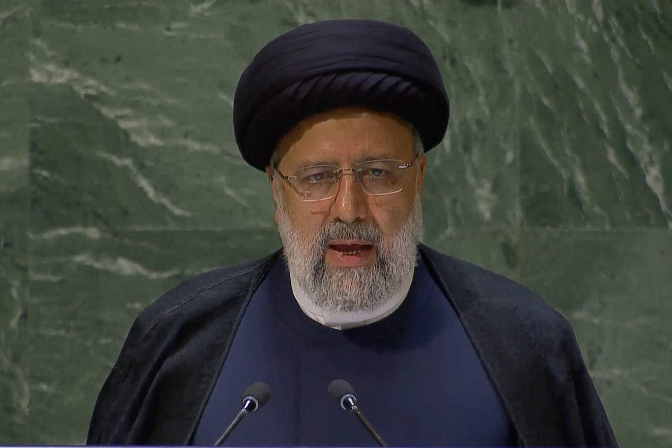 Iranian President Ebrahim Raisi speaks at the United Nations General Assembly in New York, Sept. 19, 2023. Credit: UNGA/screenshot.