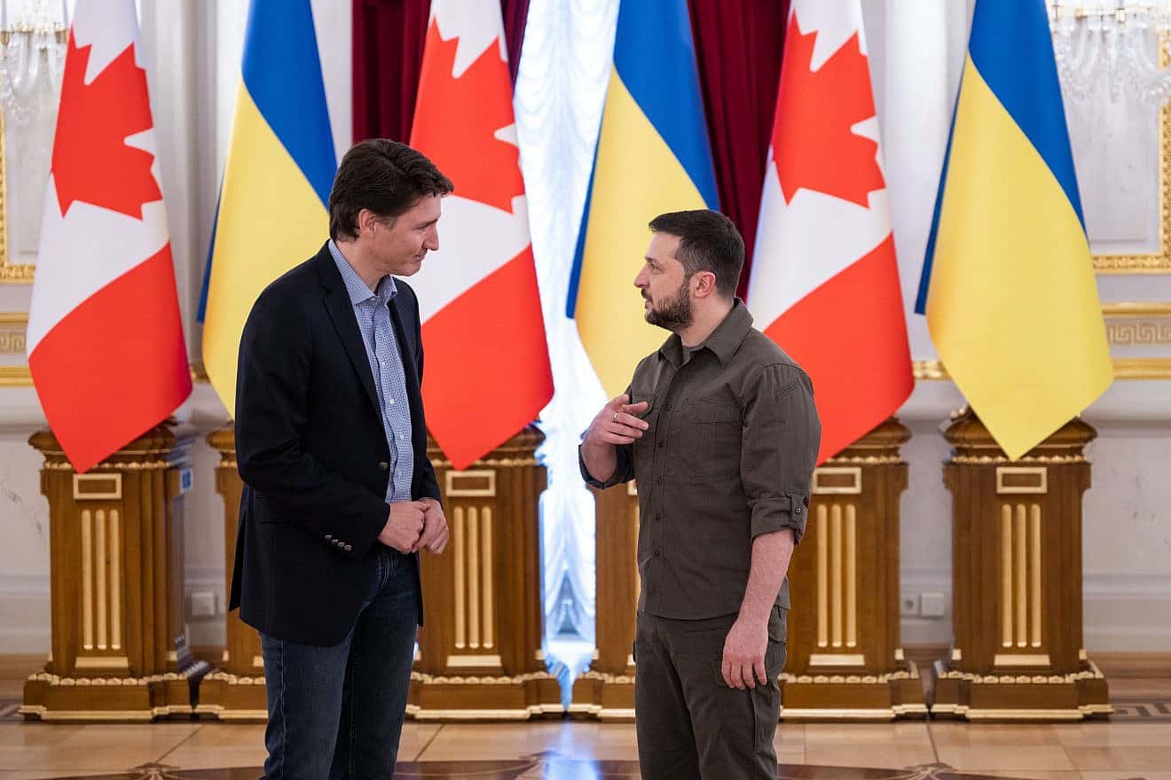Canadian Prime Minister Justin Trudeau and Ukrainian President Volodymyr Zelenskyy in Kyiv on May 8, 2022. Credit: Official website/President of Ukraine (president.gov.ua) via Wikimedia Commons.