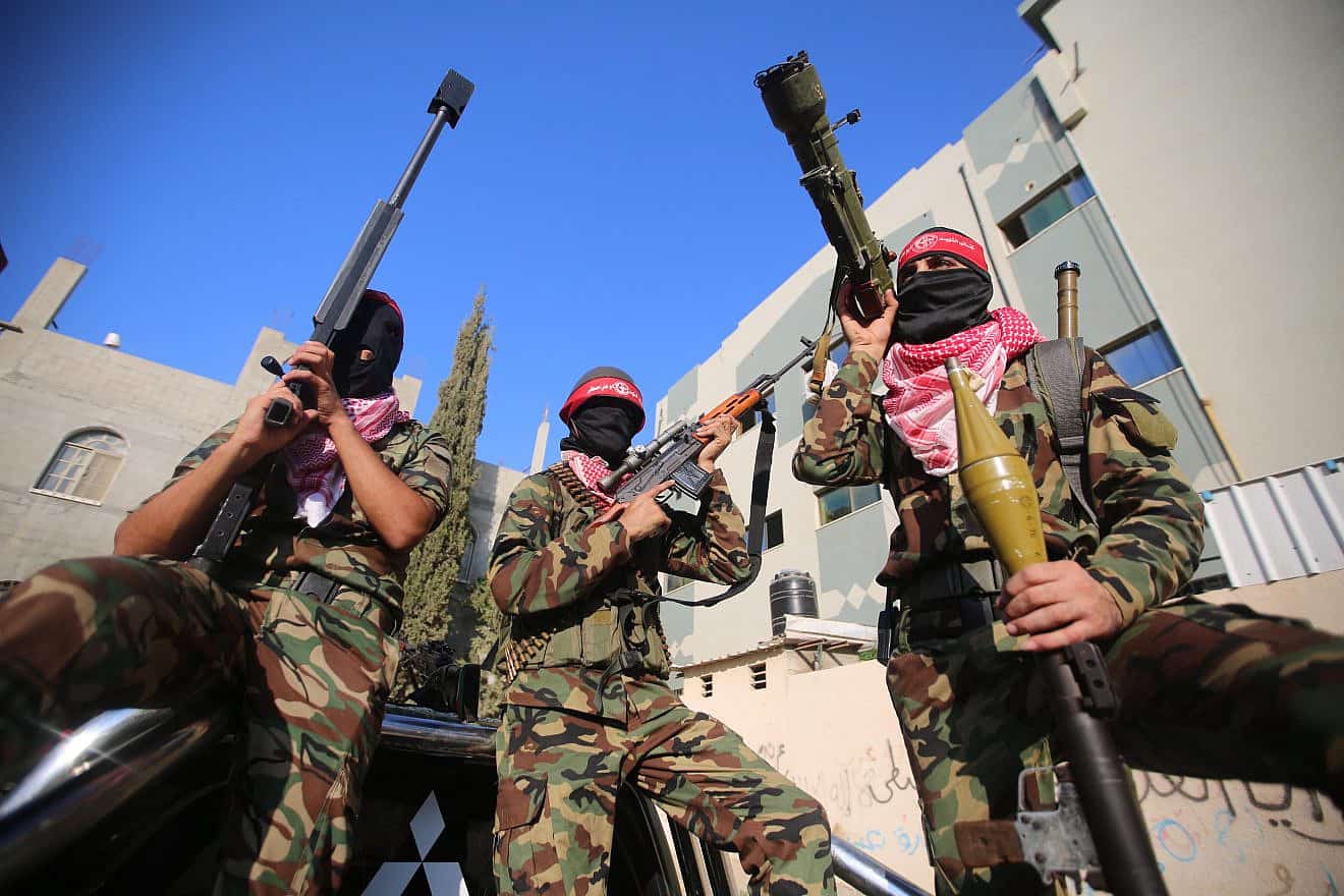 Palestinians take part in a rally in Gaza City organized by the Popular Front for the Liberation of Palestine, Aug. 31, 2019. Photo by Hassan Jedi/Flash90.