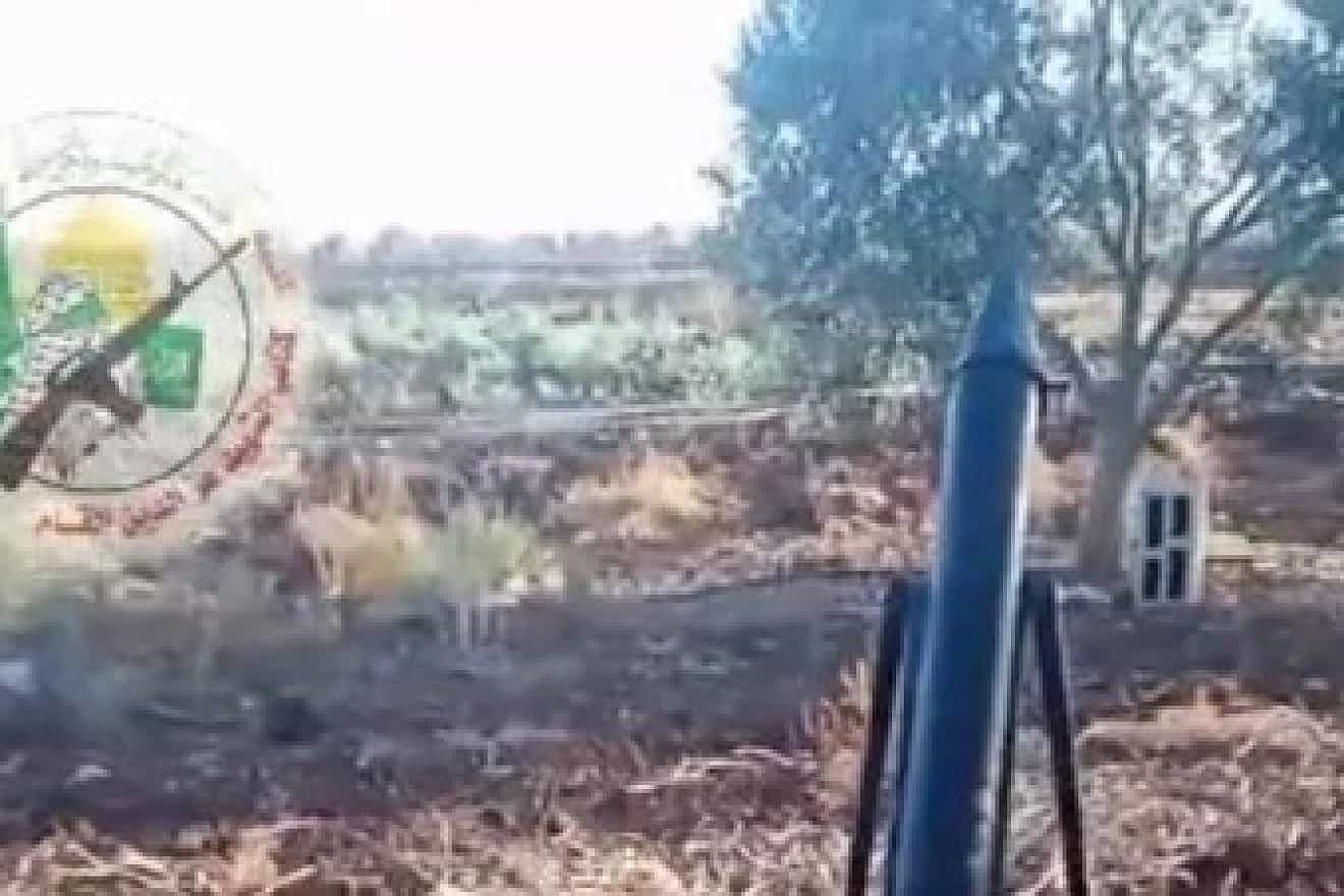 The scene of a failed rocket launch in the area of the IDF Menashe Regional Brigade's responsibility in Samaria, Sept. 10, 2023. Screenshot: X/Twitter.