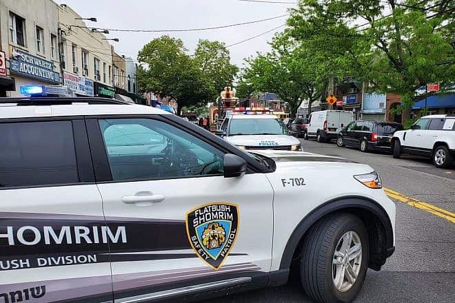 A Shomrim patrol car in the Flatbush neighborhood of Brooklyn, N.Y. Source: NYPD 63rd Precinct Twitter/X.
