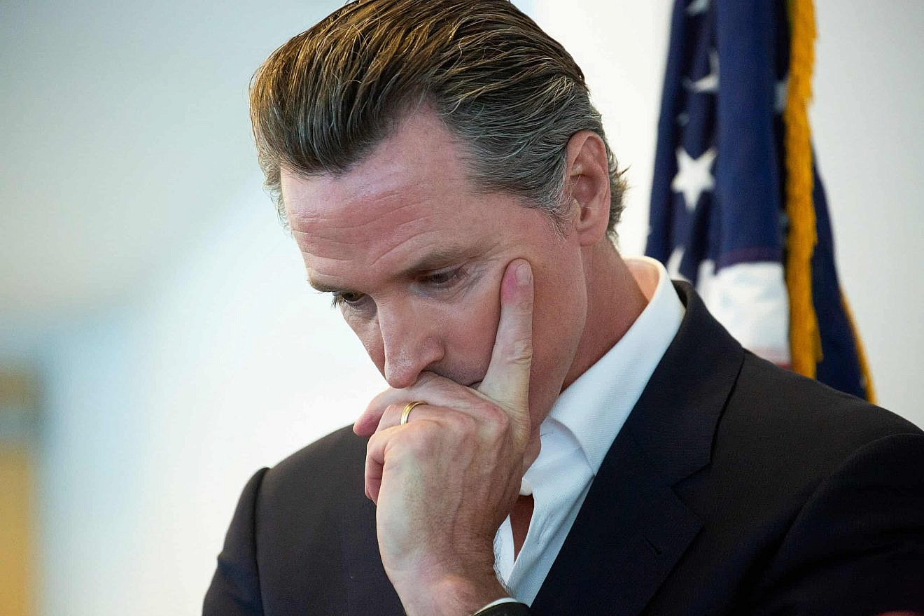 California Gov. Gavin Newsom in a meeting in Sacramento on May 31, 2020. Credit: Matt Gush/Shutterstock.