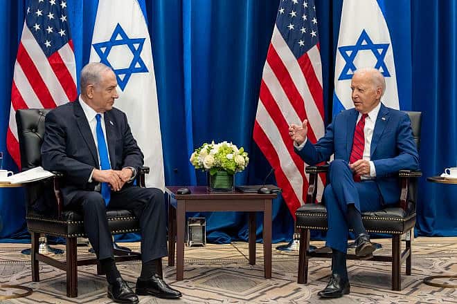Israeli Prime Minister Benjamin Netanyahu meets with U.S. President Joe Biden in New York, Sept. 20. 2023. Credit: Cameron Smith/Official White House photo.
