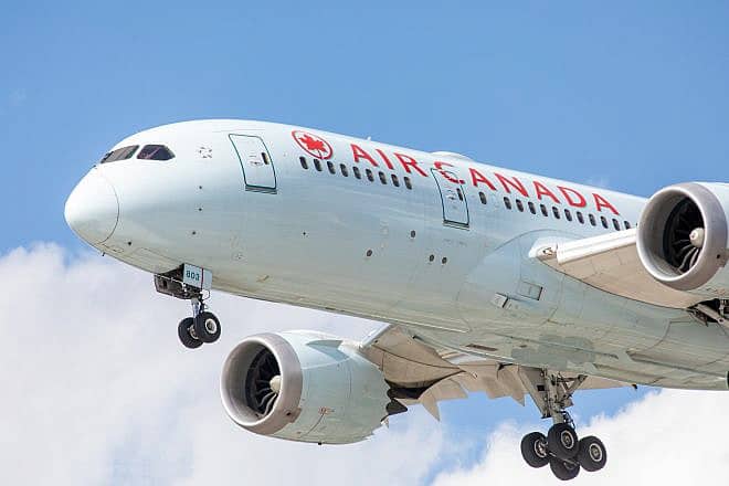An Air Canada plane. Credit: sockagphoto/Shutterstock.