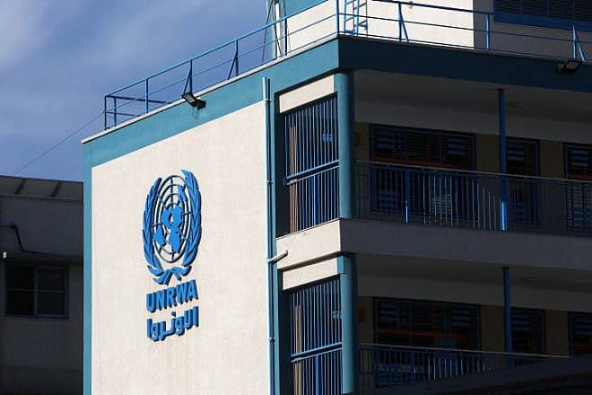 A U.N. Relief and Works Agency building in the southern Gaza Strip, Nov. 29, 2021. Photo by Abed Rahim Khatib/Flash90.