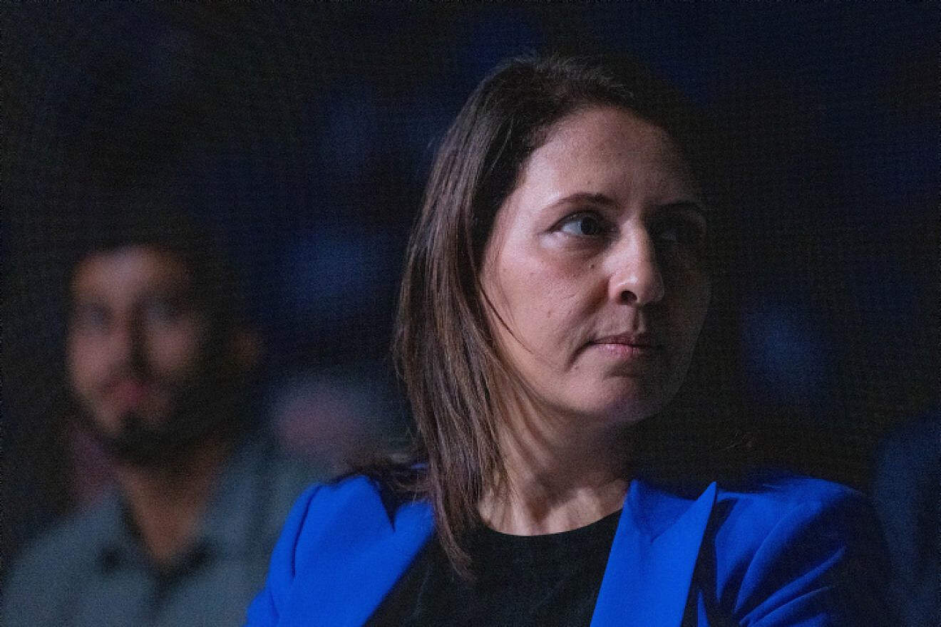 Israeli Intelligence  Minister Gila Gamliel attends the Christian Feast of Tabernacles event organized by the Jerusalem Christian Embassy, in  Jerusalem, on Oct. 3, 2023. Photo by Chaim Goldberg/Flash90.