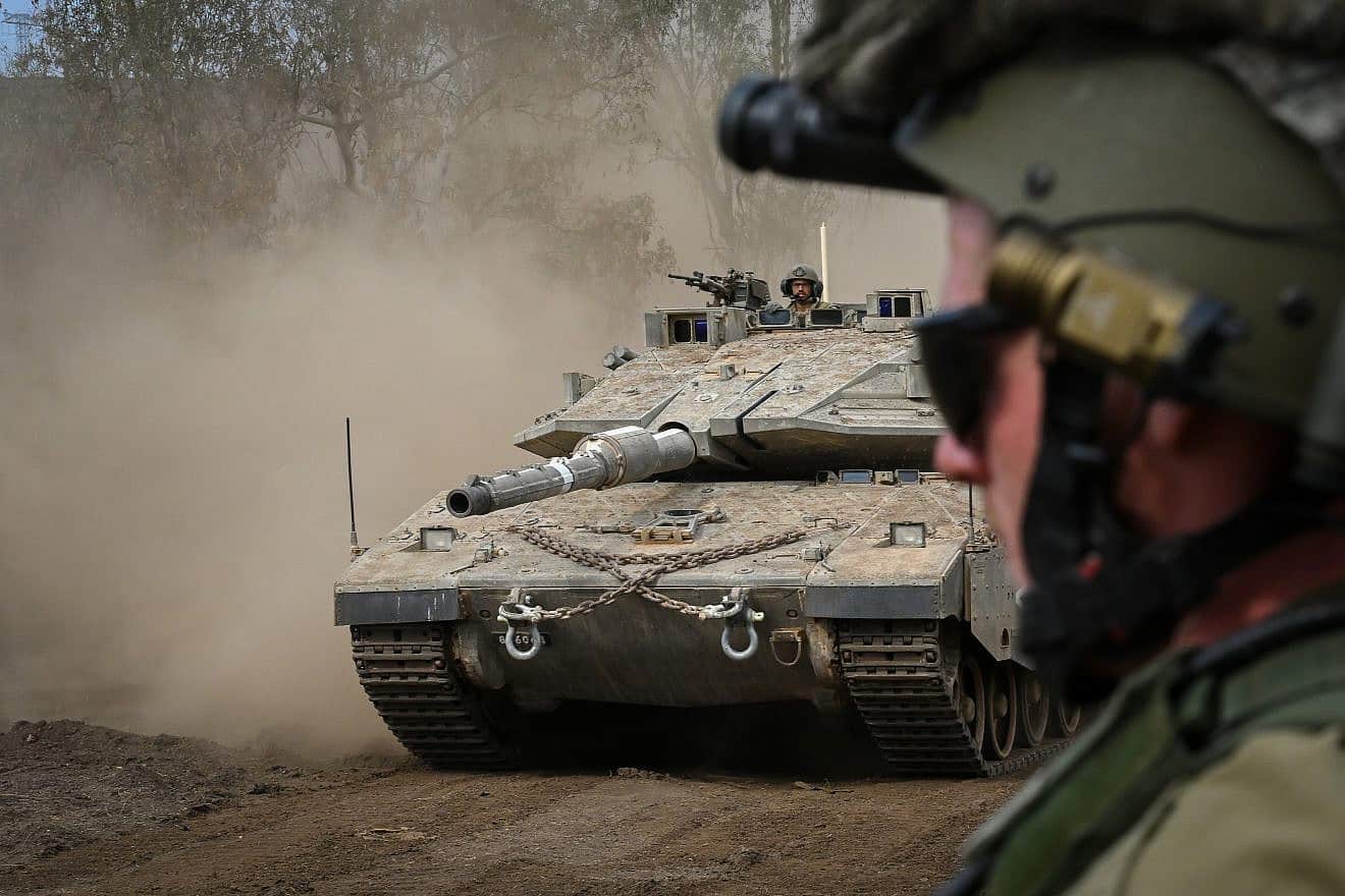Israeli reserve soldiers train on the Golan Heights, Oct. 29, 2023. Photo by Michael Giladi/Flash90.