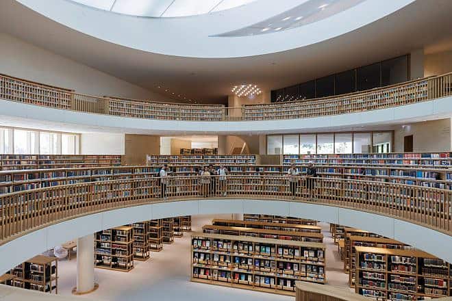 The Main Reading Halls at the new National Library of Israel building. Photo by Iwan Baan.