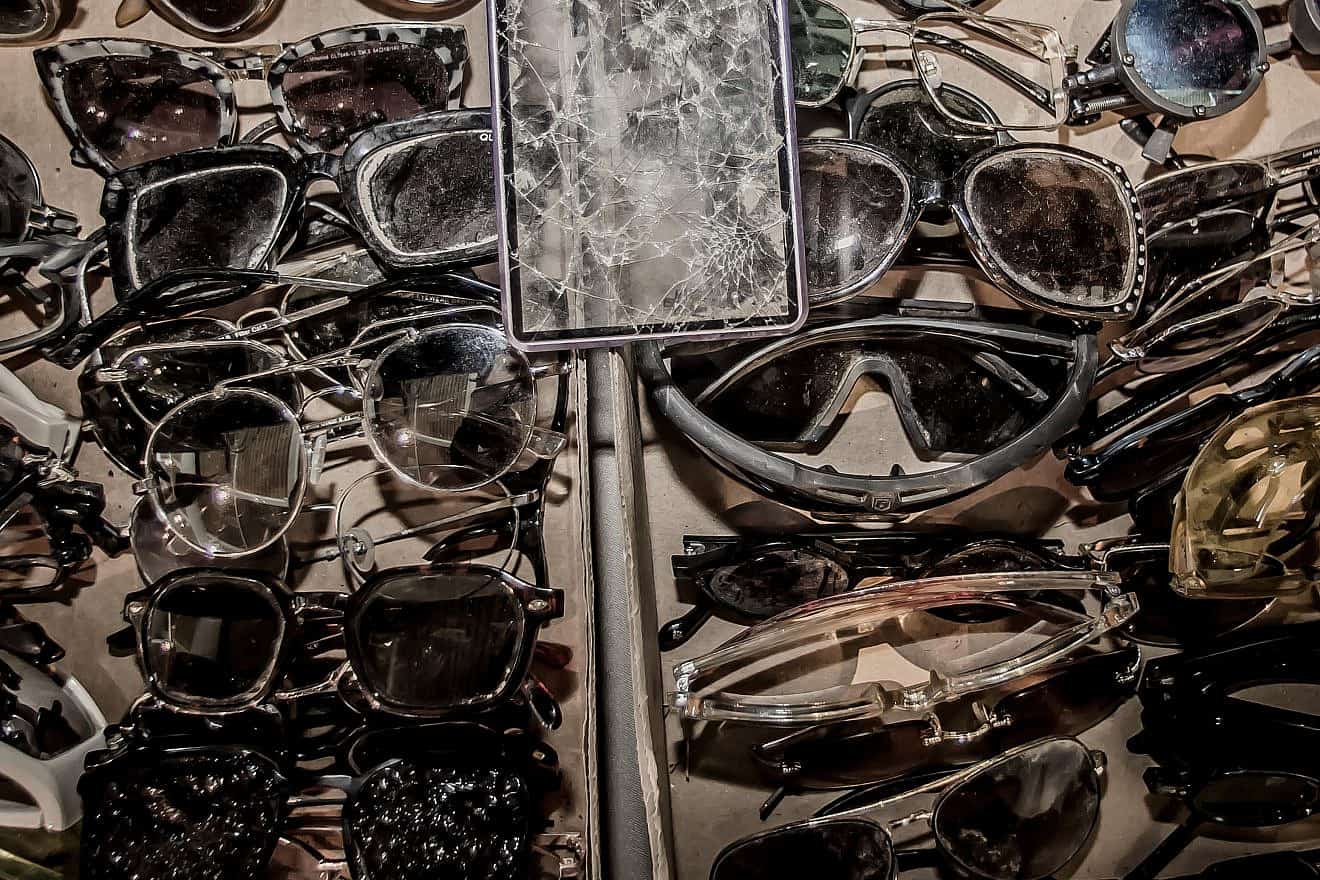Personal belongings gathered from the grounds of the Supernova music festival in southern Israel that was attacked by Hamas on Oct. 7, 2023. Photo by Rina Castelnuovo.