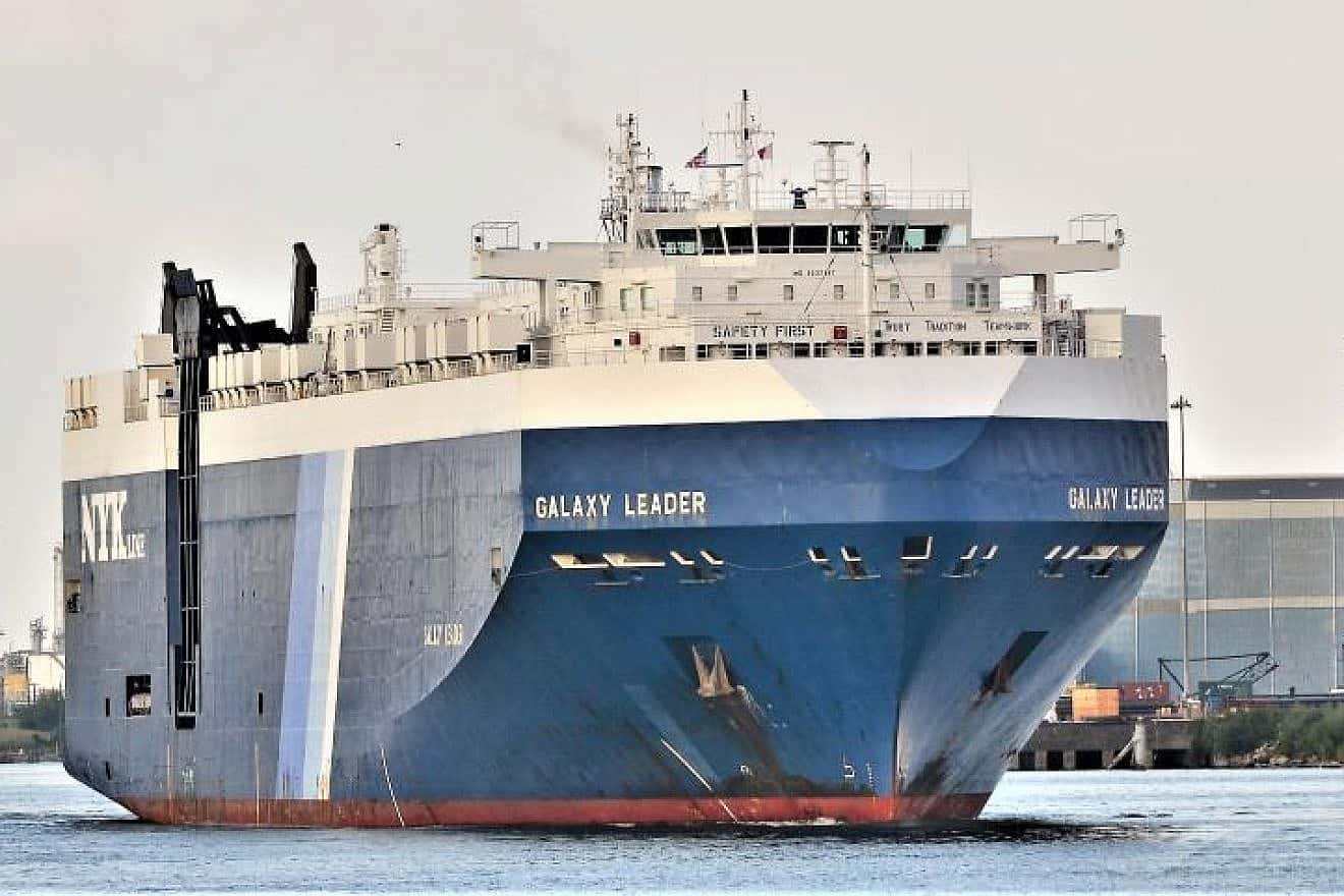 The “Galaxy Leader” was seized by Houthis at the start of the Yemen-based terror group's attacks on shipping in the Red Sea corridor, Nov. 19, 2023. Source: Twitter.