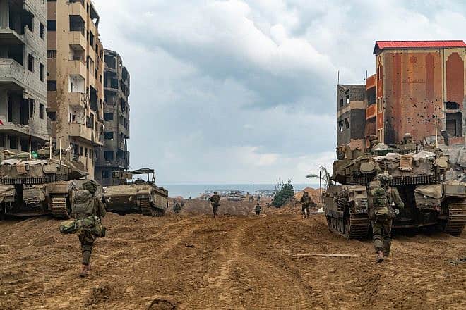 Israeli troops operating in the Hamas-ruled Gaza Strip, Nov. 22, 2023. Credit: IDF.