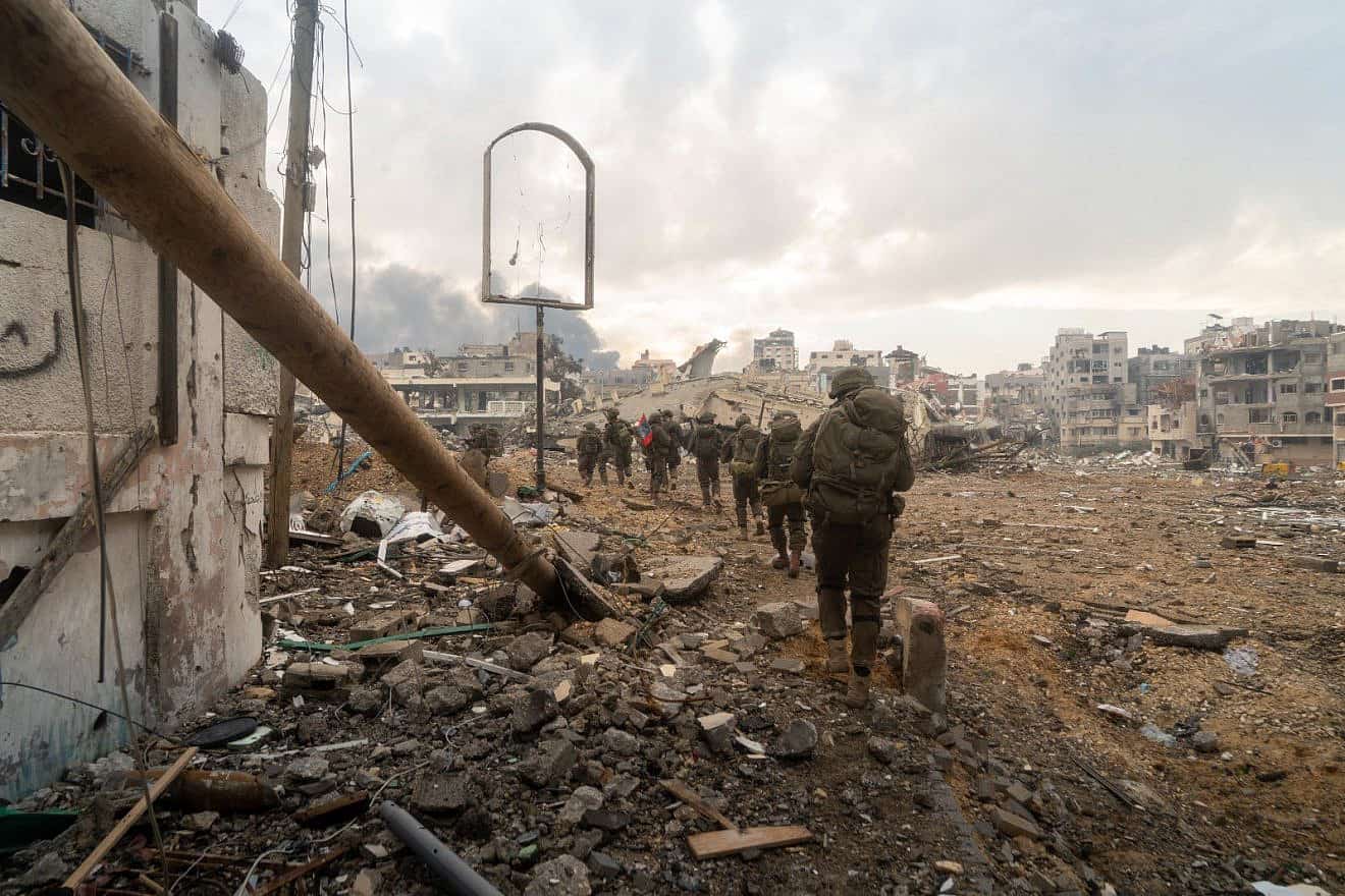 Israeli troops operating in the Hamas-ruled Gaza Strip, Nov. 22, 2023. Credit: IDF.